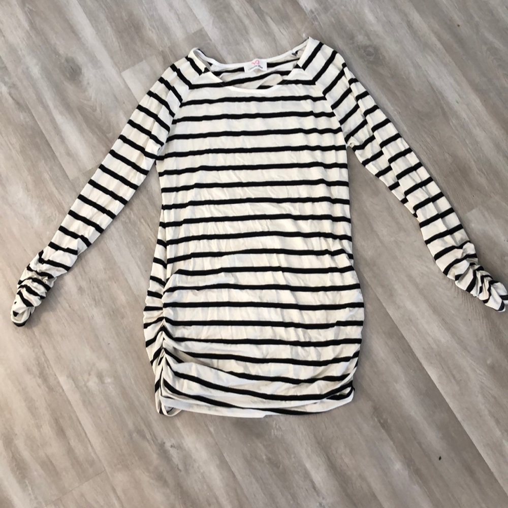 Black and white striped tunic